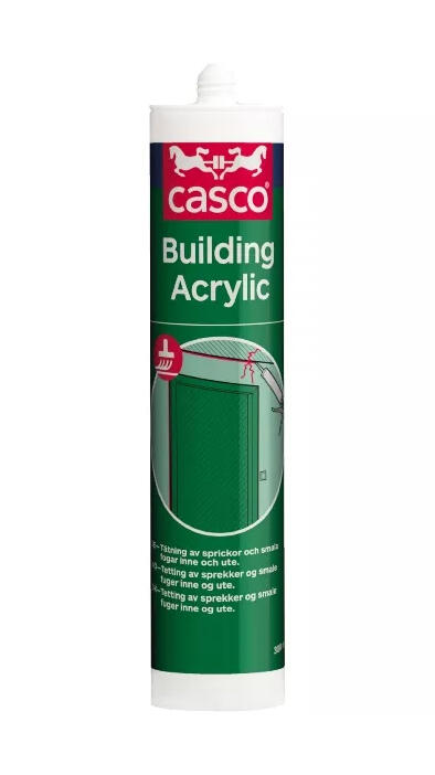 Akrylbyggfog Casco Svart 300ml