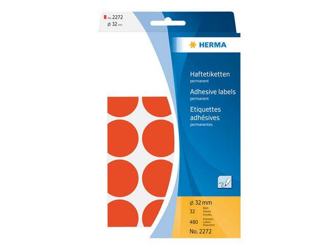 Etikett Herma Allround Röd 32mm 480st