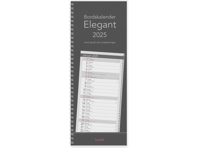 Bordskalender Burde Elegant 2025 spiral