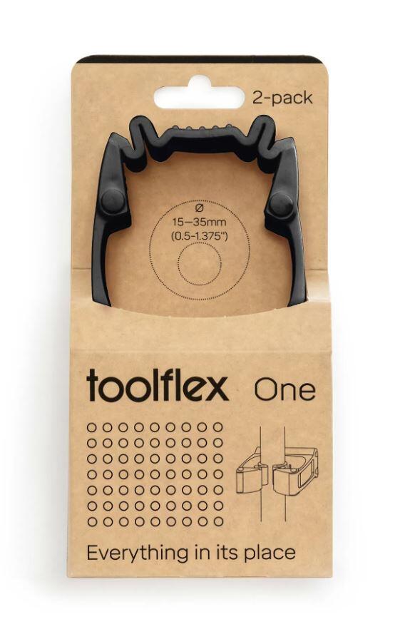 Redskapshållare Toolflex One Svart 2-pack