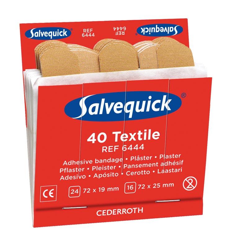 Plåster Salvequick Refill Textile 6x40st