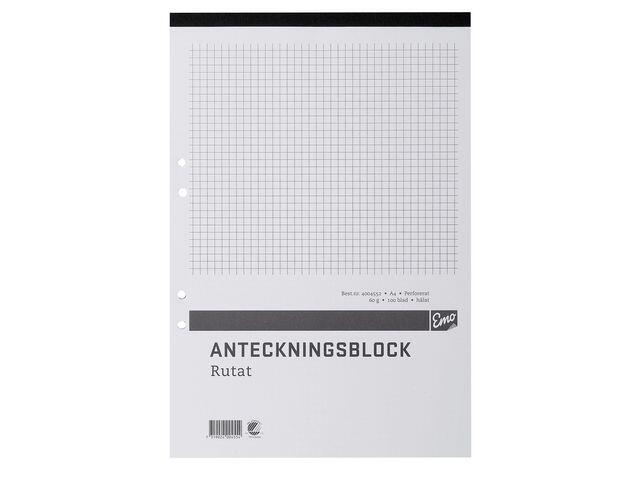 Anteckningsblock Nordic Brands Rutat Hålat Perforerade A4 100 Blad