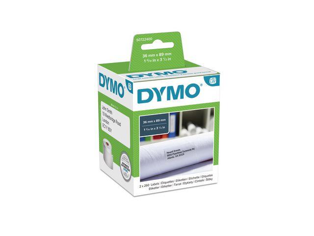 Etikett Dymo 89x36mm 520st